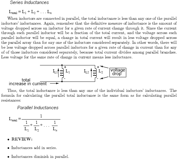 Series and Parallel Inductors